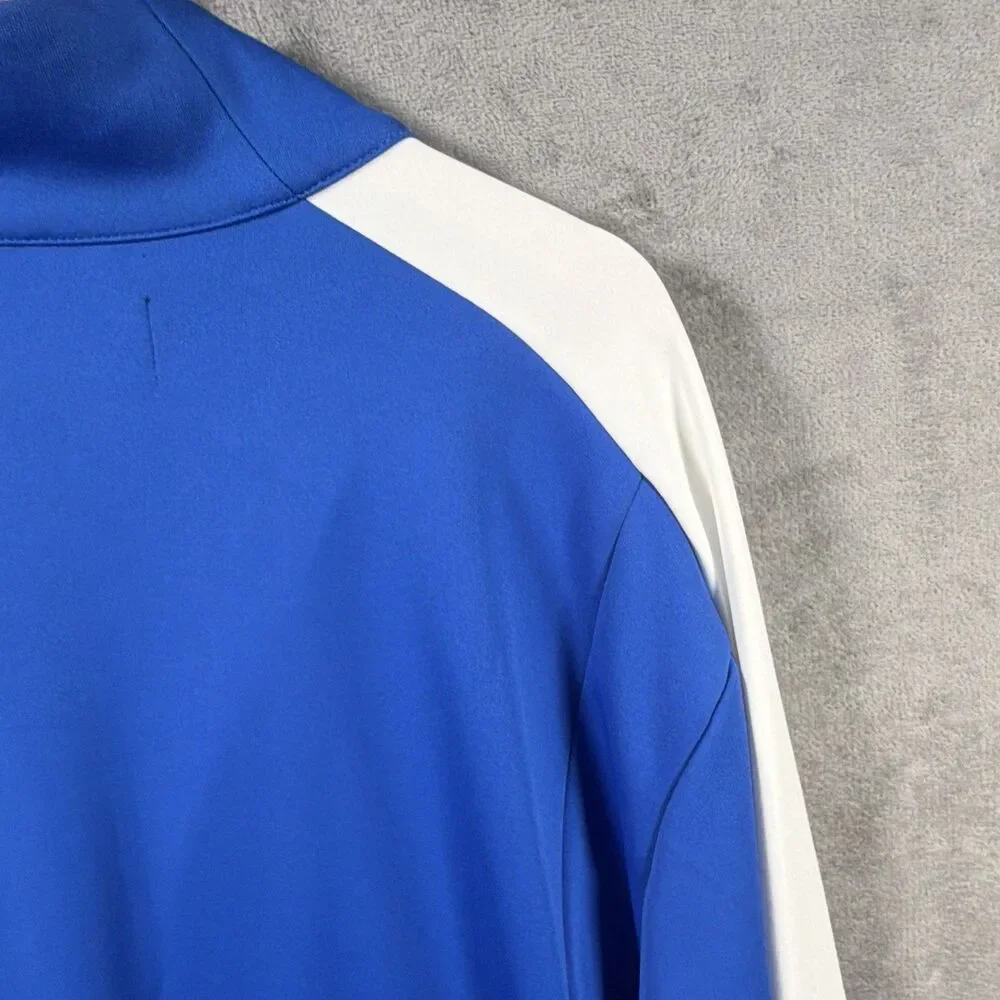Jordan Men’s Blue/White Colorblock Track Jacket 2XL Regular Full Zip Mock Neck